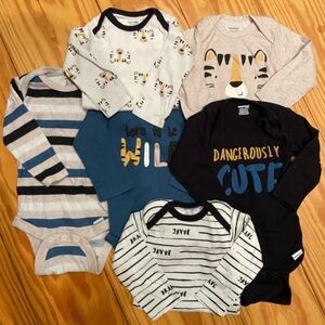 3-6 month long sleeve onesie brand bodysuits